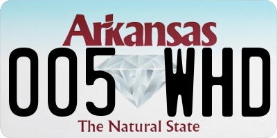 AR license plate 005WHD