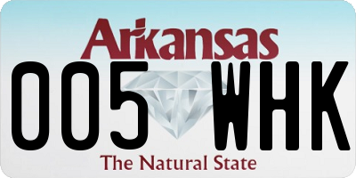 AR license plate 005WHK