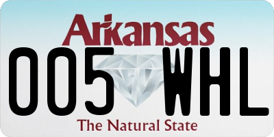 AR license plate 005WHL