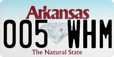 AR license plate 005WHM