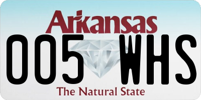 AR license plate 005WHS