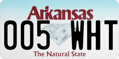 AR license plate 005WHT