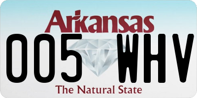 AR license plate 005WHV