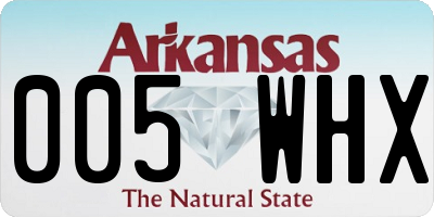 AR license plate 005WHX