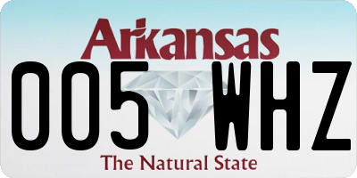 AR license plate 005WHZ
