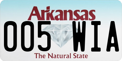 AR license plate 005WIA