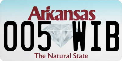 AR license plate 005WIB
