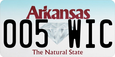 AR license plate 005WIC