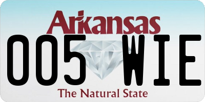 AR license plate 005WIE
