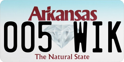 AR license plate 005WIK