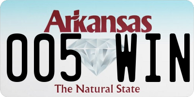 AR license plate 005WIN