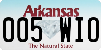 AR license plate 005WIO