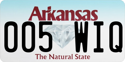 AR license plate 005WIQ