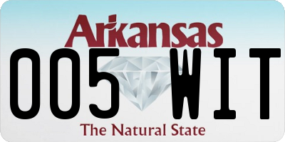 AR license plate 005WIT