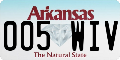 AR license plate 005WIV