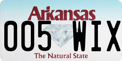 AR license plate 005WIX