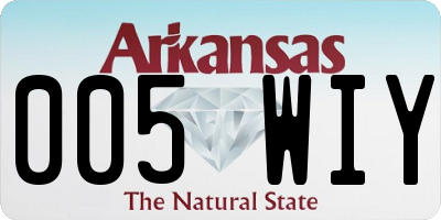AR license plate 005WIY