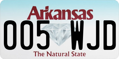 AR license plate 005WJD