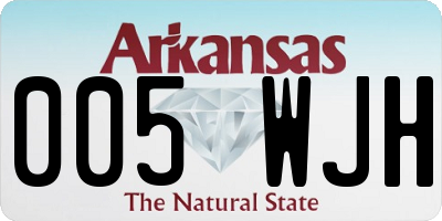 AR license plate 005WJH