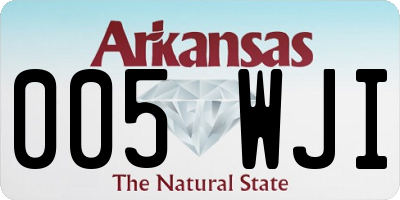 AR license plate 005WJI