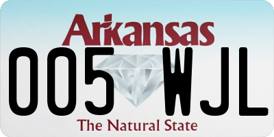 AR license plate 005WJL