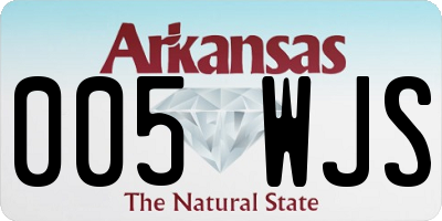 AR license plate 005WJS