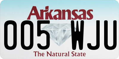 AR license plate 005WJU