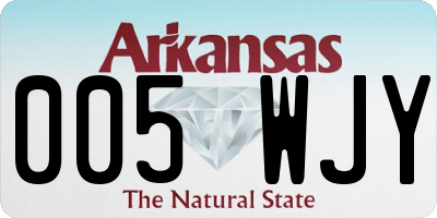 AR license plate 005WJY