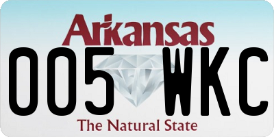 AR license plate 005WKC