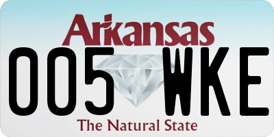 AR license plate 005WKE