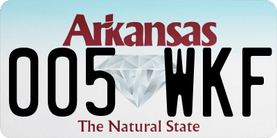 AR license plate 005WKF