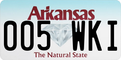 AR license plate 005WKI