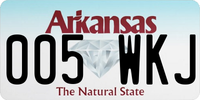 AR license plate 005WKJ