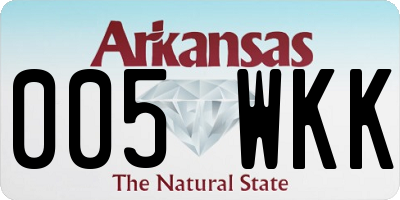 AR license plate 005WKK