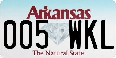 AR license plate 005WKL
