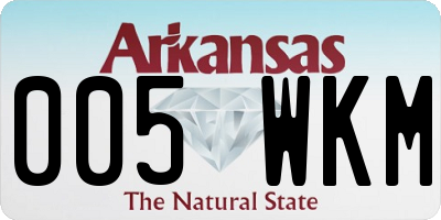AR license plate 005WKM