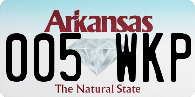 AR license plate 005WKP