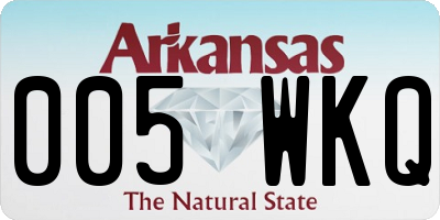 AR license plate 005WKQ