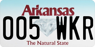 AR license plate 005WKR