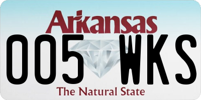 AR license plate 005WKS