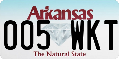 AR license plate 005WKT