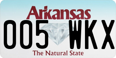 AR license plate 005WKX