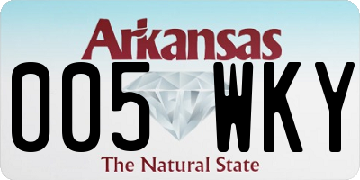AR license plate 005WKY