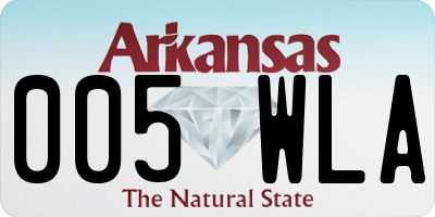 AR license plate 005WLA
