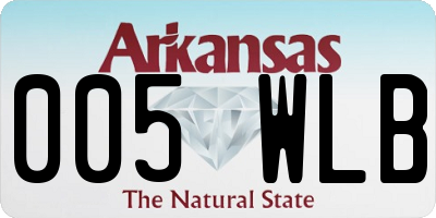 AR license plate 005WLB