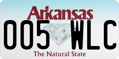 AR license plate 005WLC
