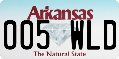 AR license plate 005WLD