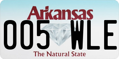AR license plate 005WLE
