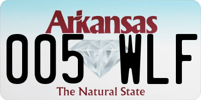 AR license plate 005WLF
