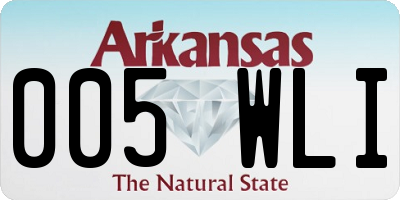 AR license plate 005WLI